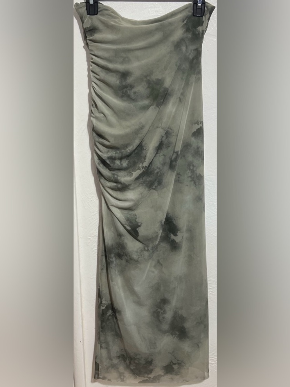 #24 Zara Strapless Cut Out Tulle Midi Dress Size L - Picture 9 of 12